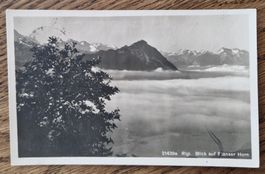 Rigi, Nebelmeer 1925, violetter Stempel:Rigi Kulm Kessiboden