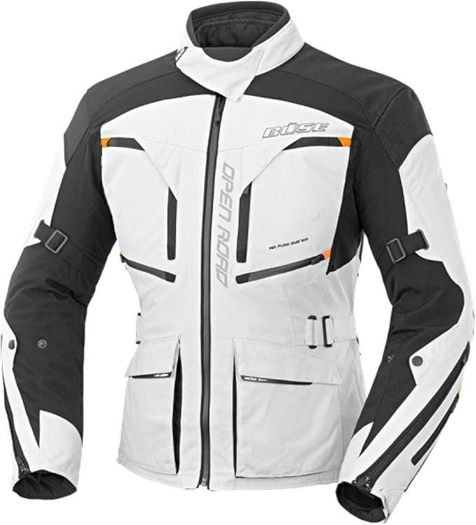 motorradjacke-textiljacke-b-se-open-road-evo-hellgrau-schwar-gebraucht