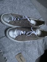 Paul Green Sneaker, ca. Gr.. 7 Grau/Silber mit Strasssteine