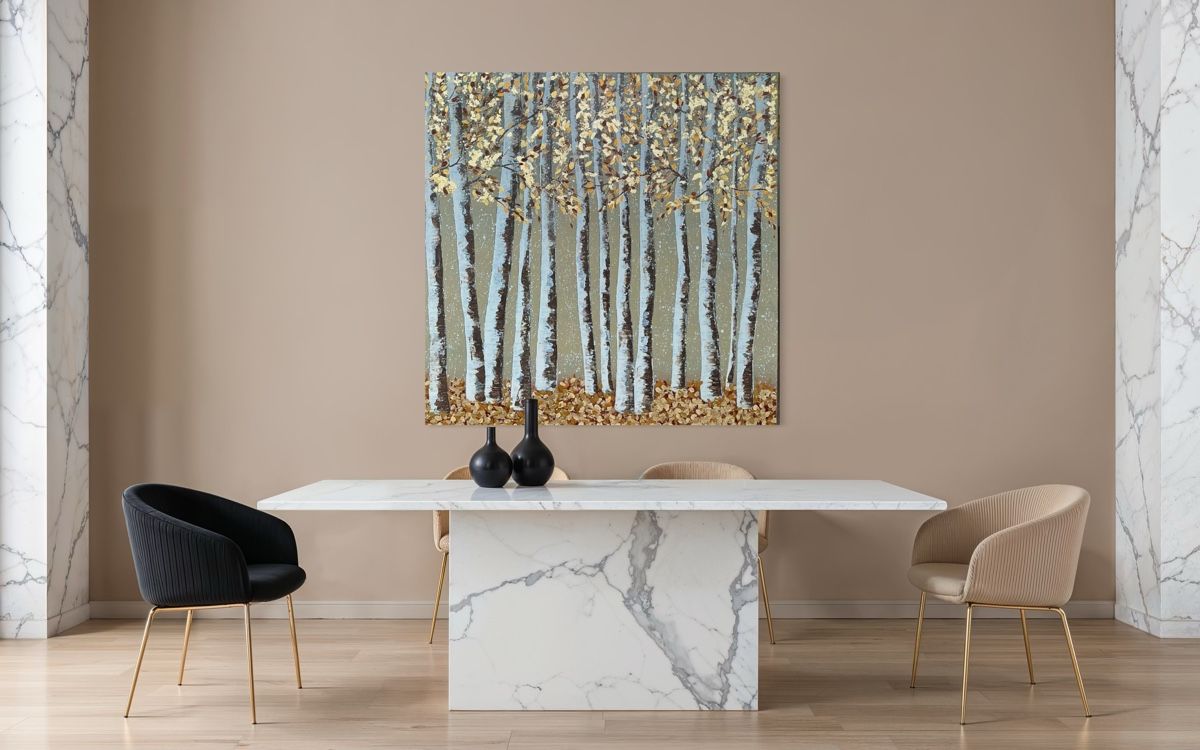Gemälde: „Golden Forest“ XL Artwork – Neu und originalverpackt aus Uznach von Spillmannkunst43 1