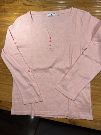 Damen Langarmshirt Tom Tailor rosa gestreift Grösse M