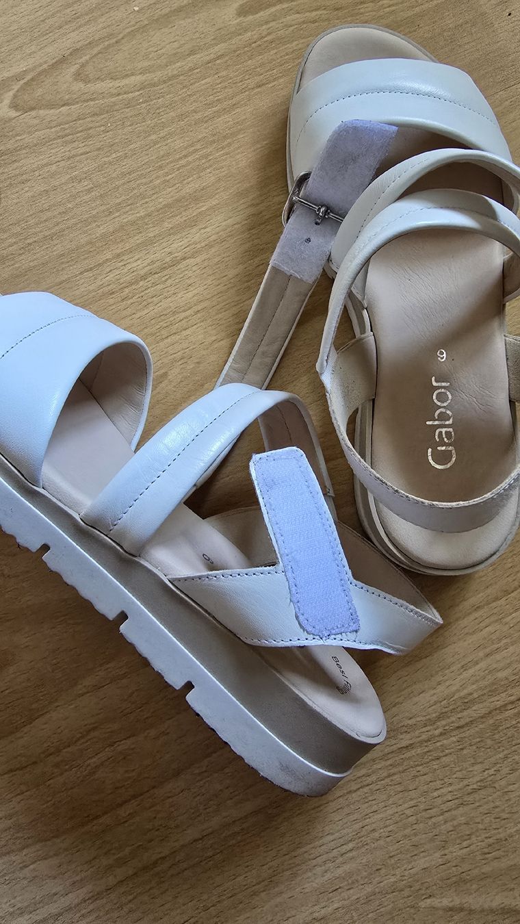 Gabor Scarpe da donna: Gabor Sandalen Leder weiss Gr. 39 – Usato da Sursee venduto da M_Z 2