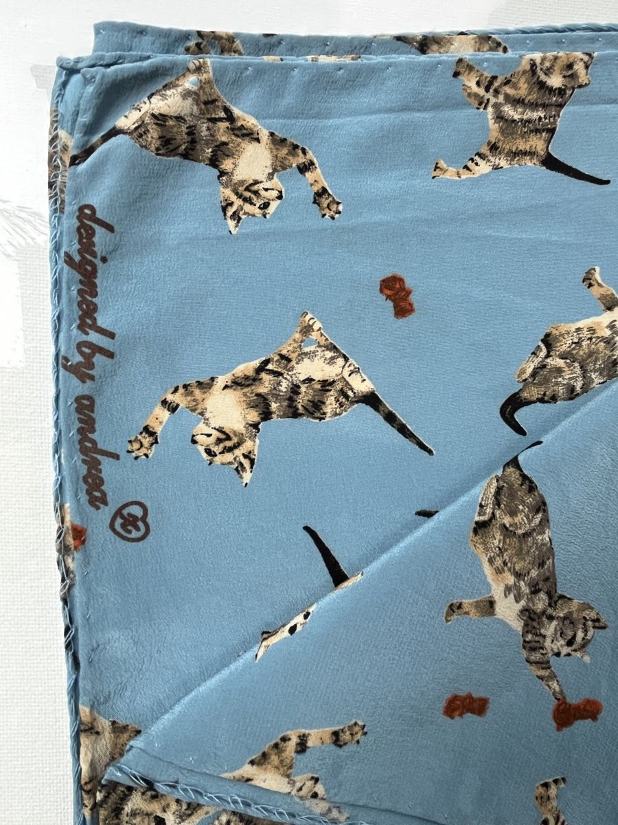 Foulards, Tücher & Schals: Rechteckiger Kätzchen Seide Schal – Gebraucht aus Zürich von Nowstalgia 4