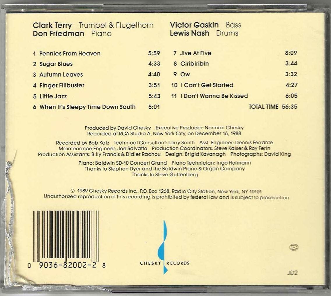 CD: Clark Terry – Portraits – Usato da Genève venduto da CDLPBookS 1