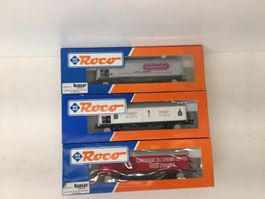Spur H0 Roco 3er Set SBB Schiebewandwagen