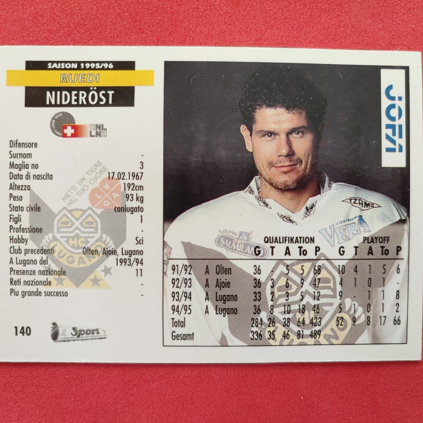 Sammelbilder & Trading cards: Ruedi Nideröst - HC LUGANO - 1995/96 – Gebraucht aus Dübendorf von kb86_MOVIE 1