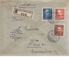enveloppe Zurich-Wien 1932 avec 191-192-193