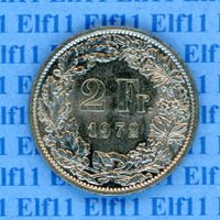 CHF___2.00 1972 stgl * nigelnagelneu! 2 Franken