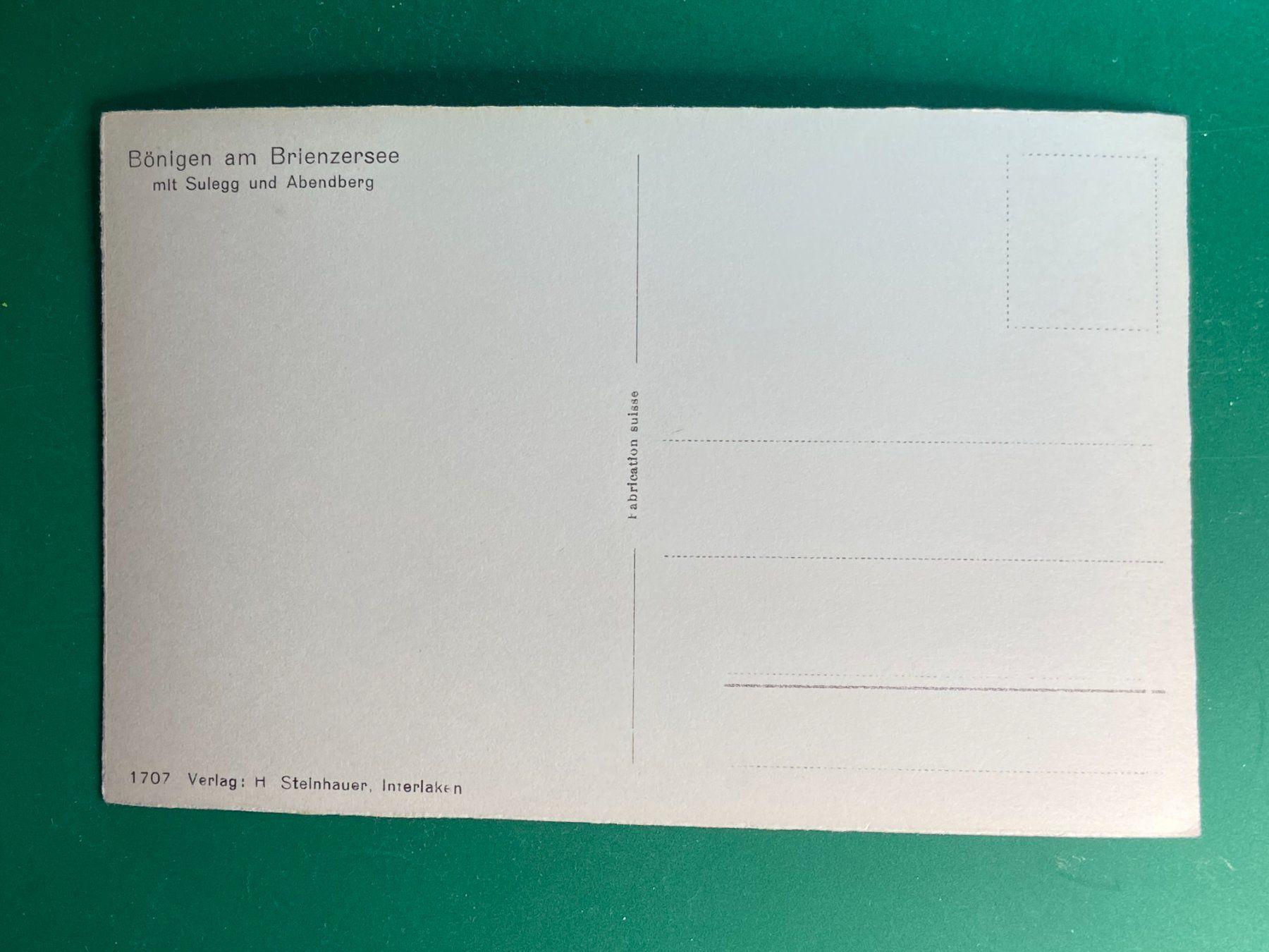 Cartoline postali: Bönigen am Brienzersee – Usato da Steg VS venduto da danwer74 1