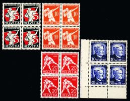 1932, Pro Juventute, Viererblöcke, SBK 60.– **
