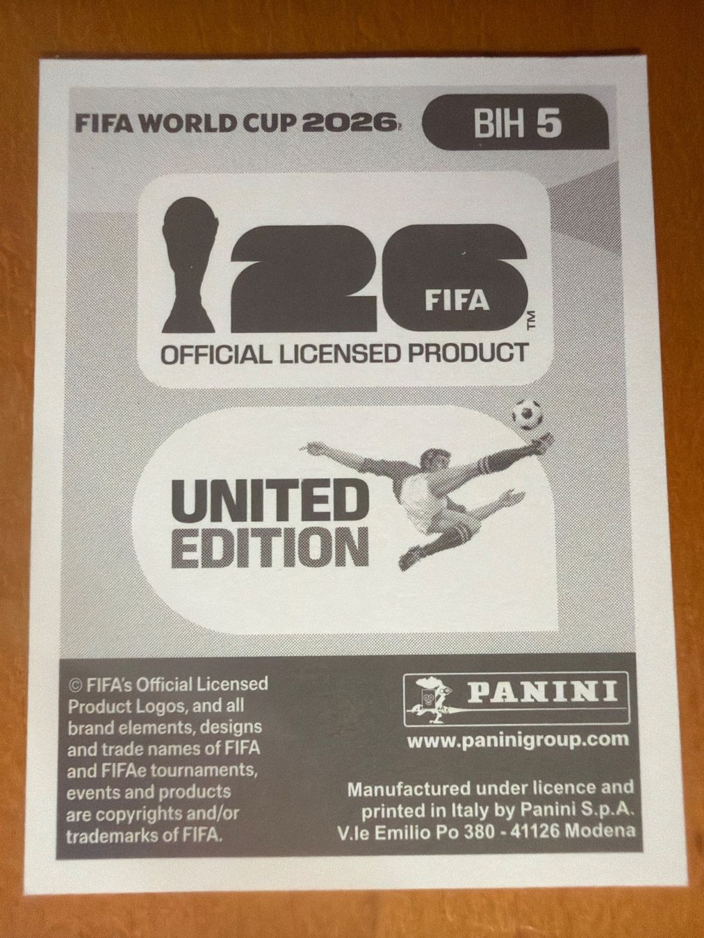 Panini Cartes à collectionner: Panini BIH5 – Neuf (Voir description) à Susten par Rechnun 1