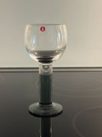Stengelglas grüngrau Nurminen Iittala Finnland 1988 "Mondo"