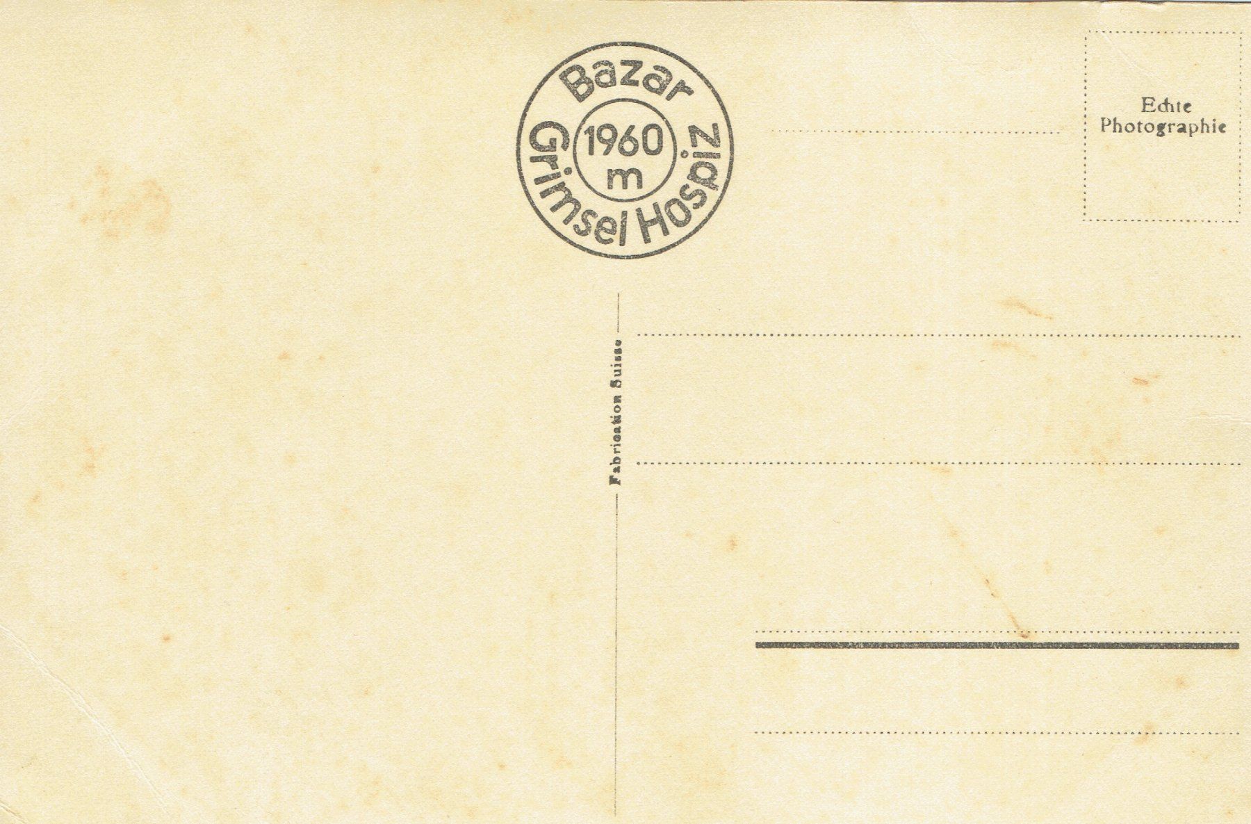 Ansichtskarten: Grimsel-Hospiz BE, um 1925 – Gebraucht aus Otelfingen von Schmitte9 1
