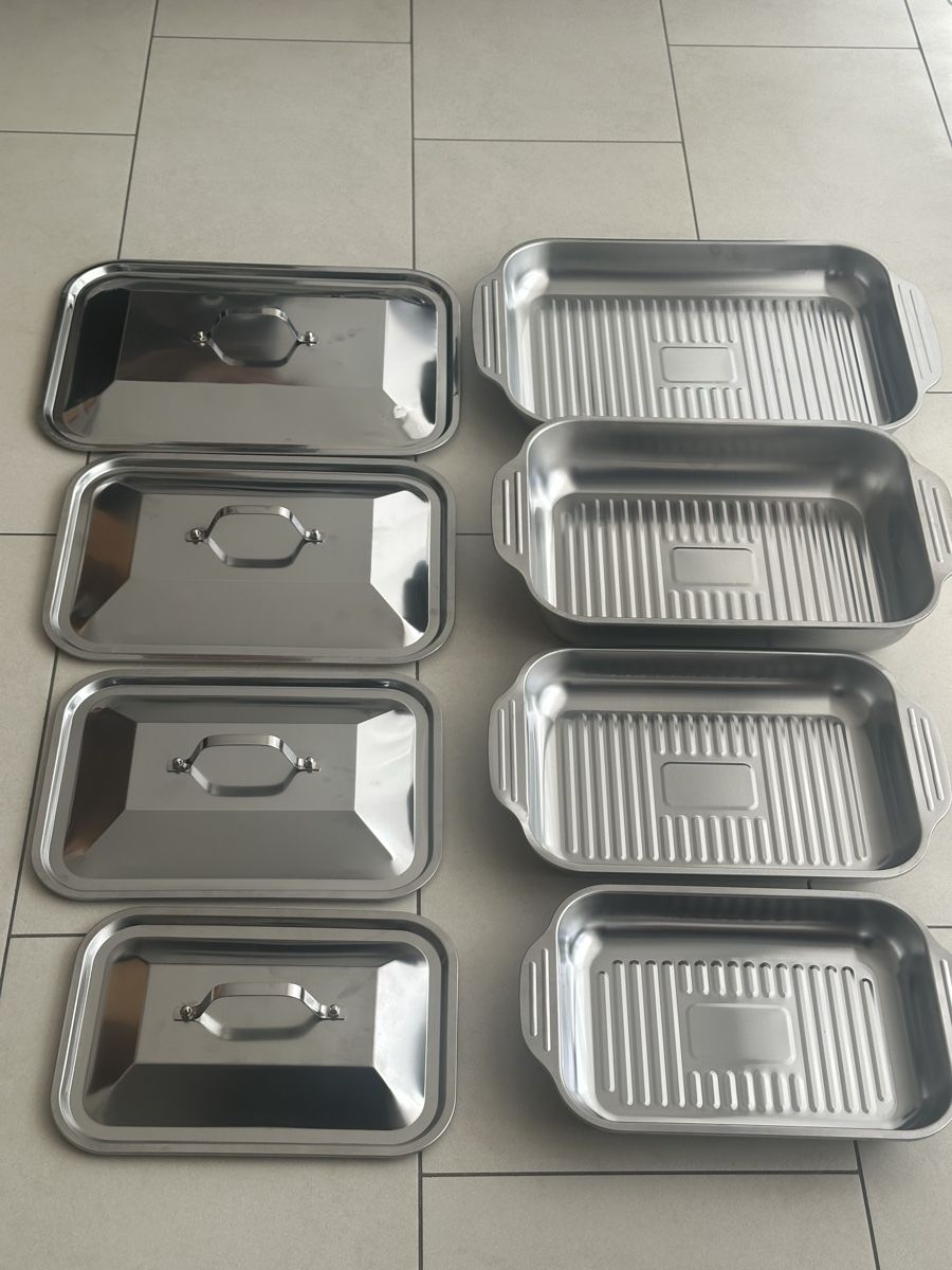 Teglie da forno: Backblech mit Deckel Set 4 Stück – Nuovo (secondo la descrizione) da Schöftland venduto da lazer04 2