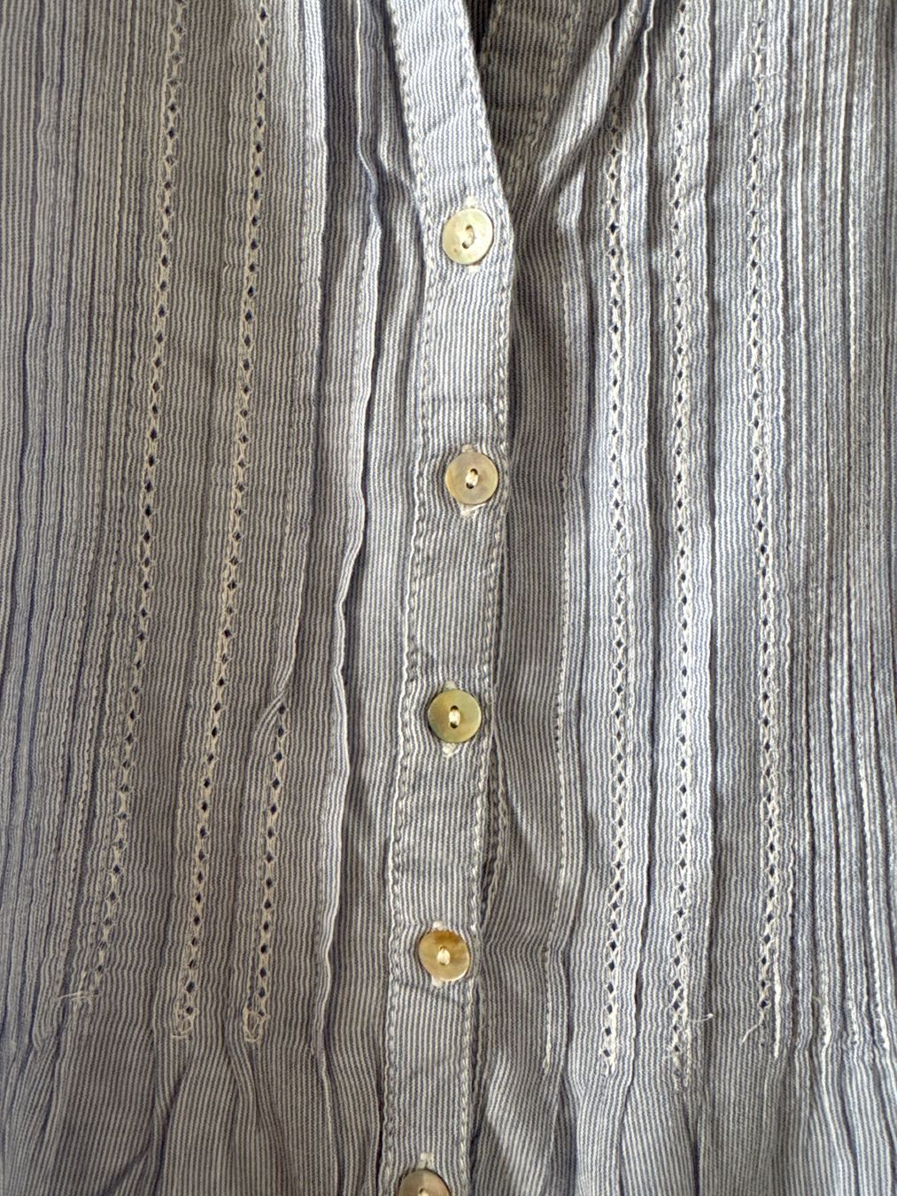 Camicette: L.O.G.G. Damen Bluse, Grösse 36, hellblau gestreift – Usato da Meilen venduto da jul_p5gr 1