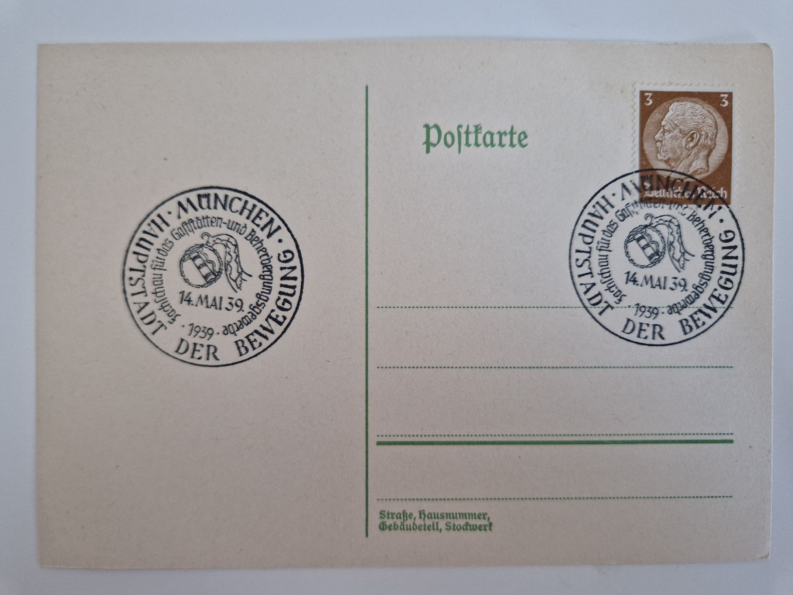Cartoline postali: Deutsches Reich Postkarte Briefmarke 1939 – Usato da St. Gallen venduto da Enrico_SG