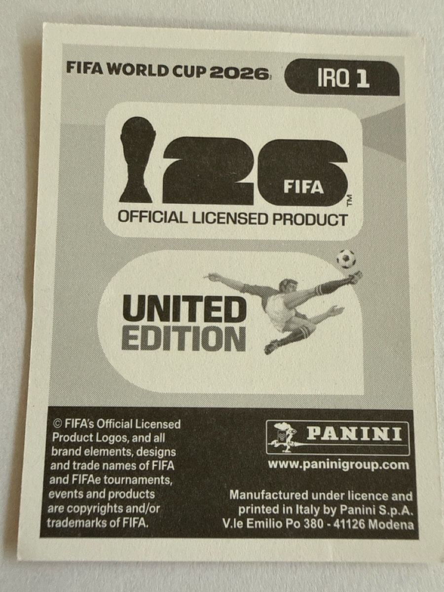 Panini Carte collezionabili: FIFA WM 2026 IRQ 1 – Nuovo (secondo la descrizione) da Stäfa venduto da eko_lkv8 1