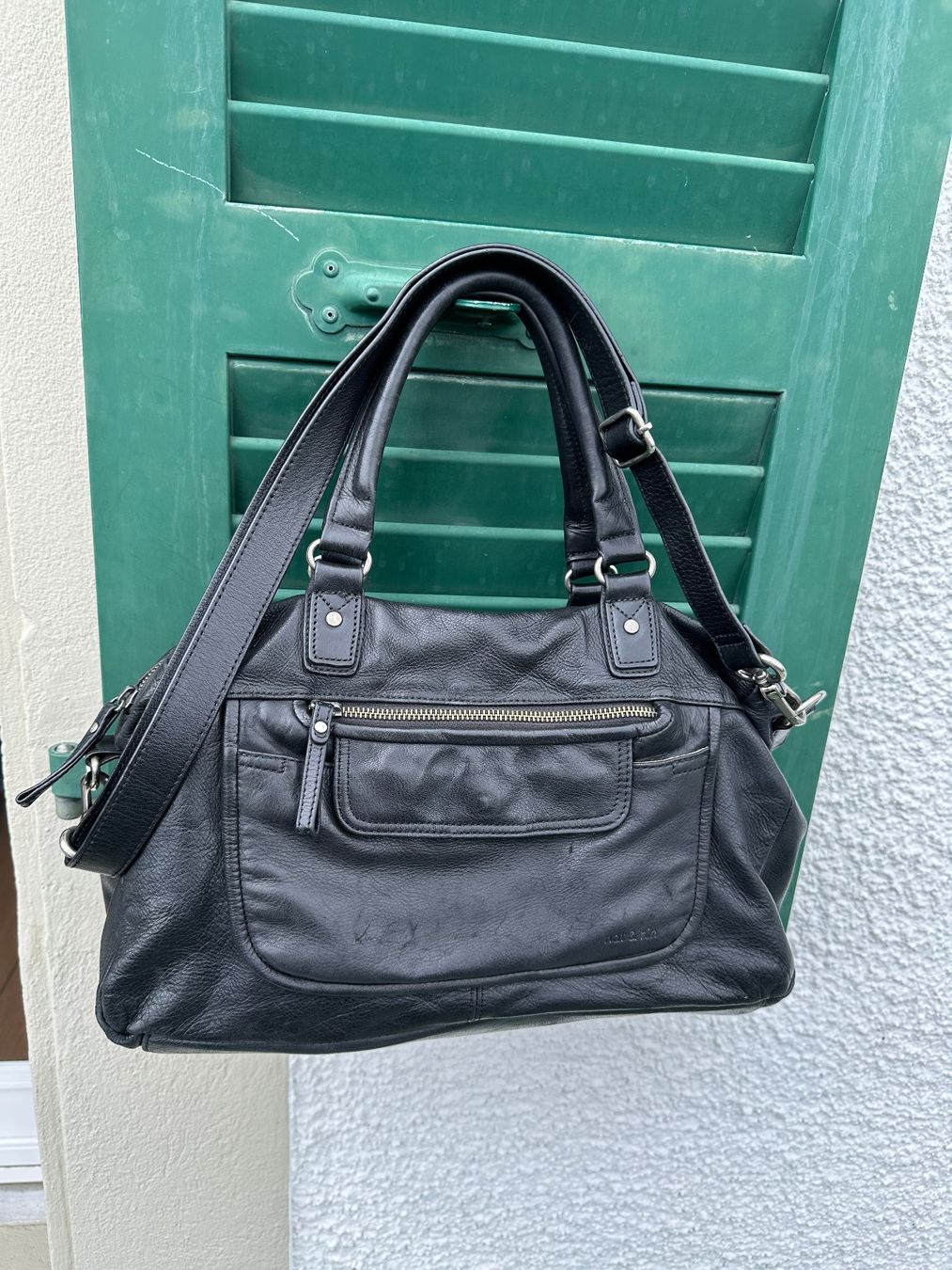 Nat & Nin Borse da donna: Nat & Nin Ledertasche Tasche schwarz echt Leder – Usato da Gümmenen venduto da FelizitasHermann 1