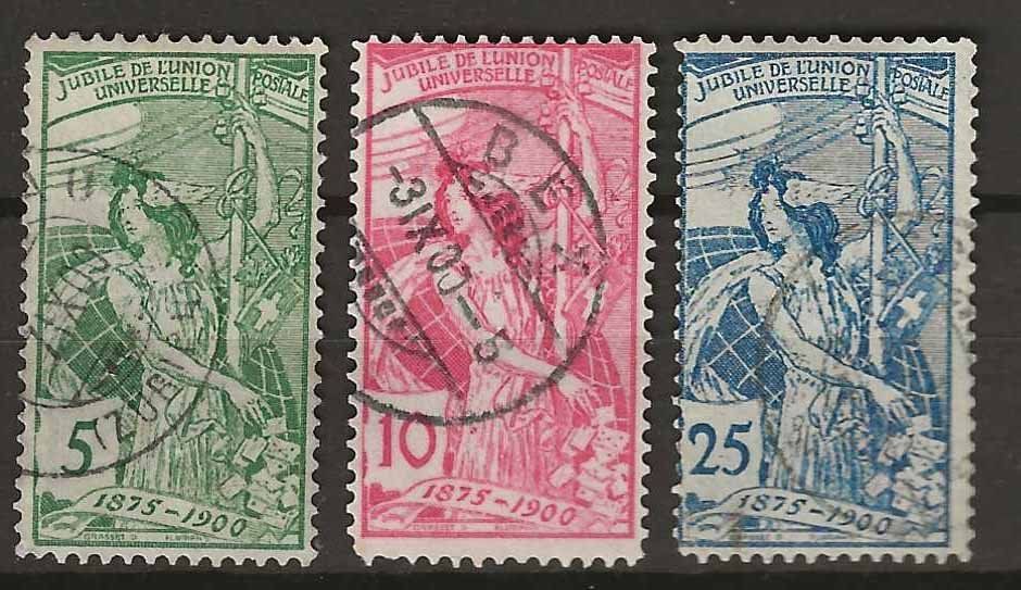 Tutti i francobolli: CH077 - UPU 1900 obl. – Usato da Trélex venduto da Phil_Albert