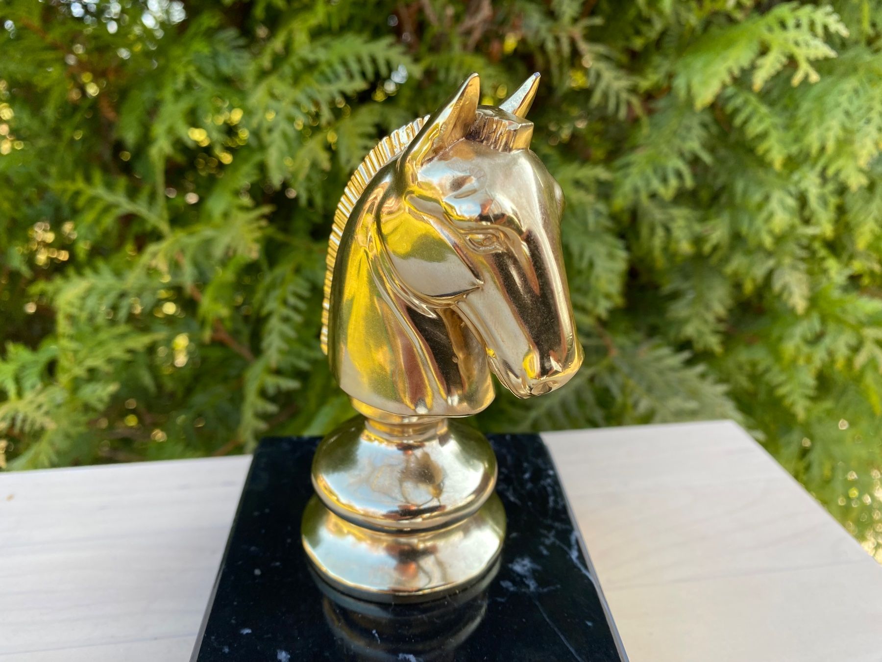 Statuette: schöne Schachfigur auf Marmorsockel – Usato da Feldbach venduto da Fea1 3