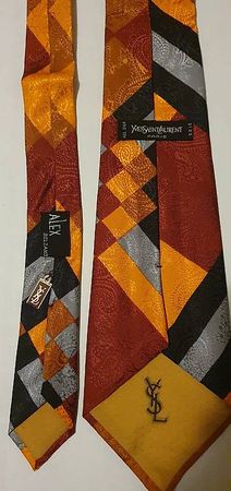 Cravatta in seta YSL Vintage, nuova con cartellino