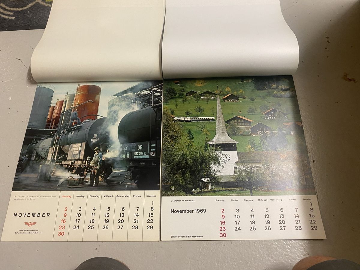 Calendari: SBB Kalender 1958 und 1969 – Usato da Mosnang venduto da Goldwasser 7