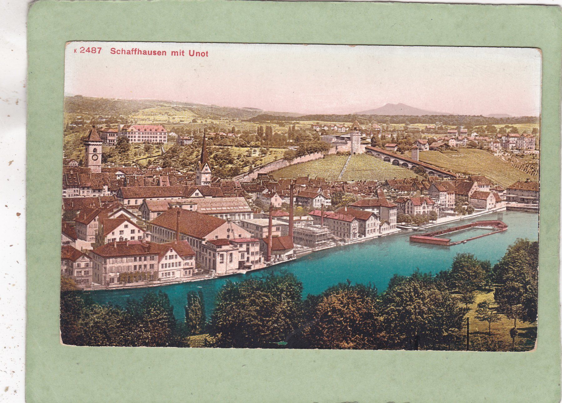 Cartoline postali: Schaffhausen mit Unot – Usato da Herisau venduto da Lisegrat2008