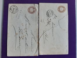 2 Tüblibriefe 1871 und 1873 Biel und Landeron