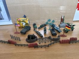 Mini toy soldiers and military vehicles, exactly as shown 