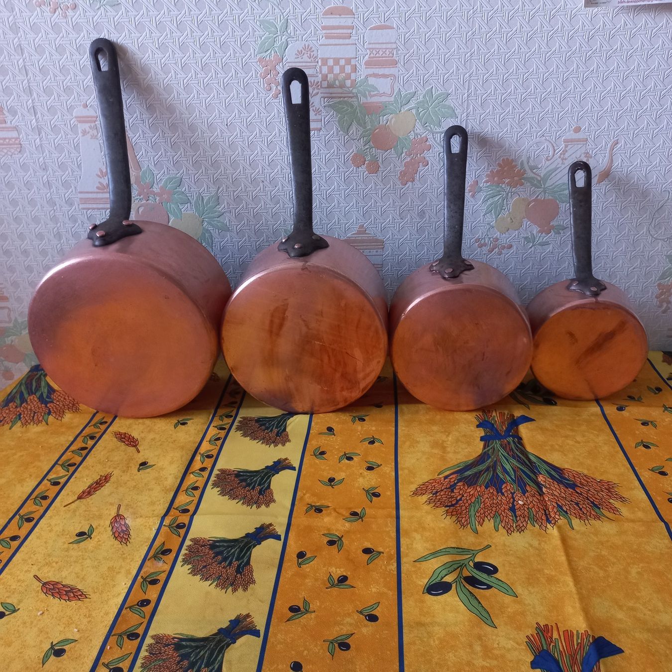 Lot De 4 Casseroles Cuivre Etamées - ATELIER DU CUIVRE – Le Comptoir De France