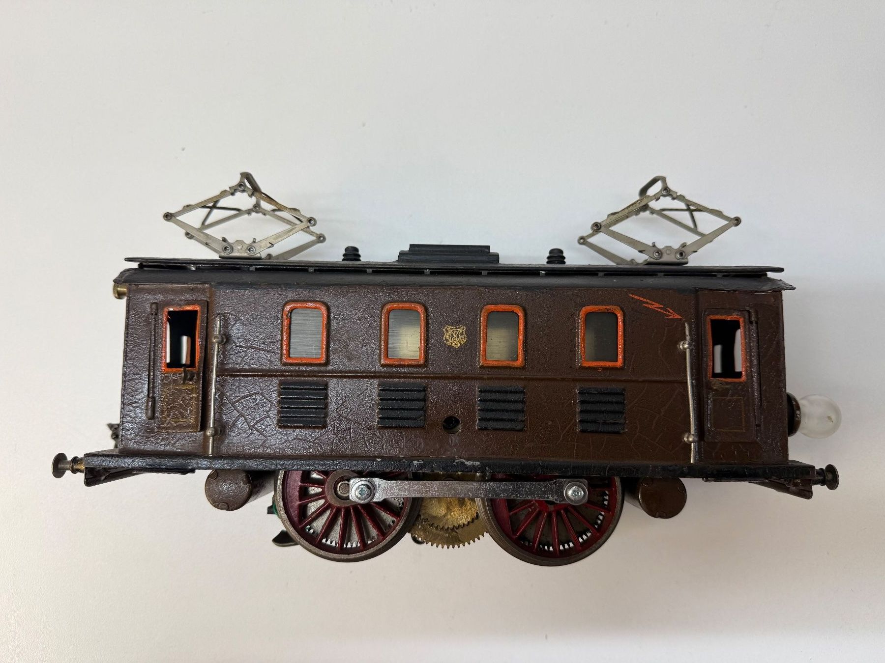 Märklin Modellini di ferrovie: Märklin Spur 1, E-Lok, 2-achsig, braun, Blech – Usato da Hinwil venduto da Johann57 2