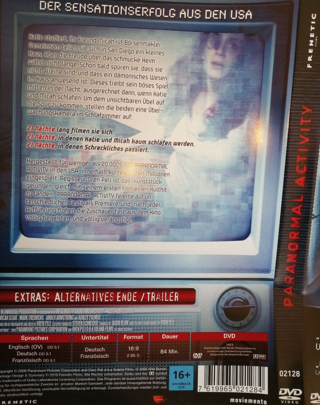 Tous les DVDs: Paranormal Activity DVD - Grusel-Klassiker – D'occasion à Schaffhausen par Domifran 1