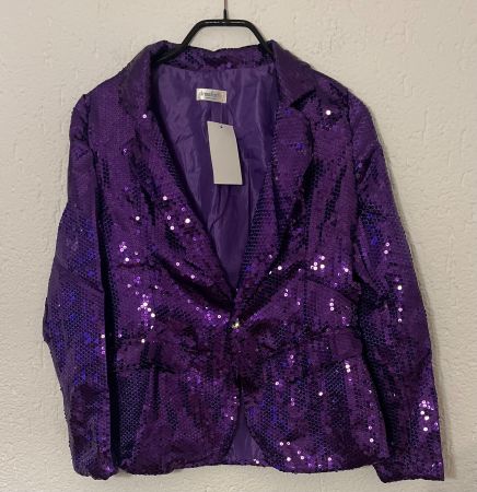 Pailetten Jacke Lila, Gr. S, festlich!