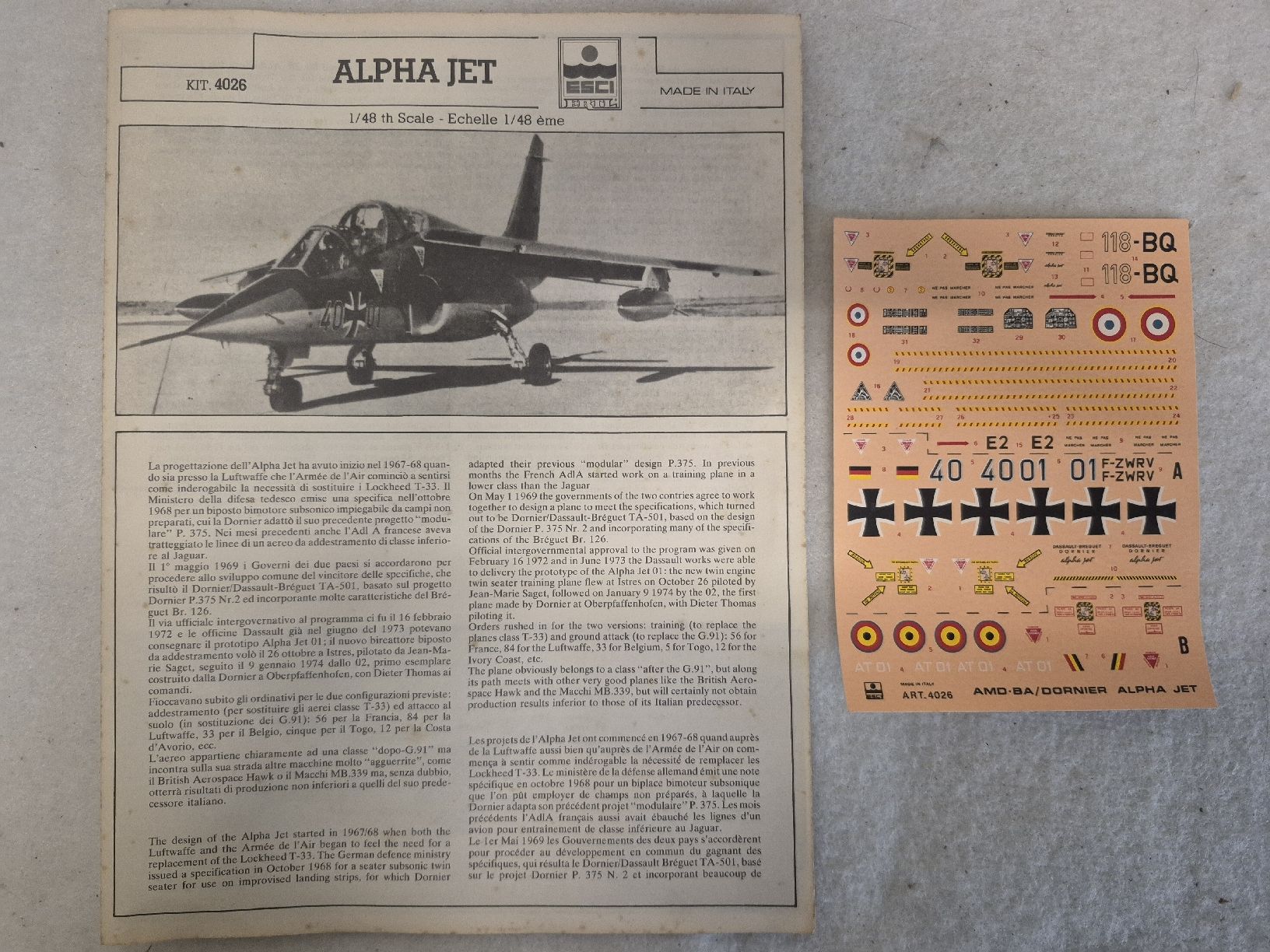 Modellbausätze & Standmodelle: ESC Alpha Jet 1/48 Model Kit  – Gebraucht aus Wald ZH von recher67 2