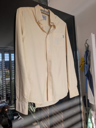 Carhartt WIP Hemd Pastellgelb / Creme S