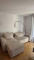Ecksofa Cord beige mit Bettfunktion gebraucht Zustand
