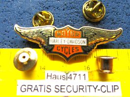 HD 2NÄGEL-PIN GOLDIG HARLEY-DAVIDSON LOGO ENAMEL 50mm