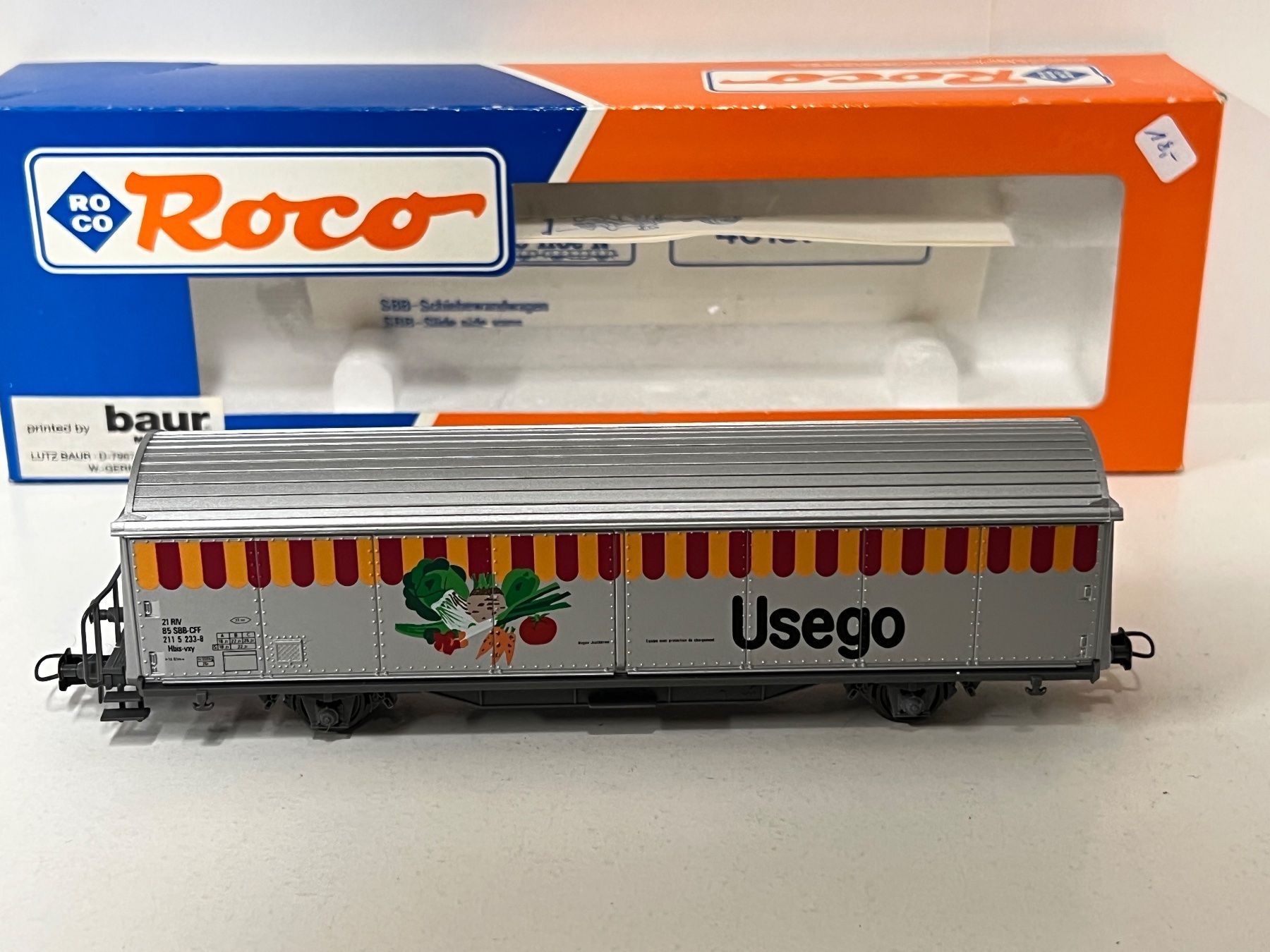 Roco Modellini di ferrovie: Roco Baur Modelle  SBB-Schiebewagen " Usego "  H0 DC – Usato da Geroldswil venduto da TopTrain54 2