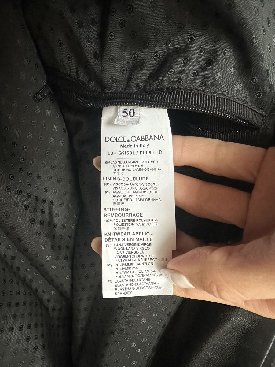 Dolce & Gabbana Giacche: Dolce & Gabbana Leather Bomber Jacket - Men's Size 50 – Nuovo (secondo la descrizione) da Richterswil venduto da Ramar05 3