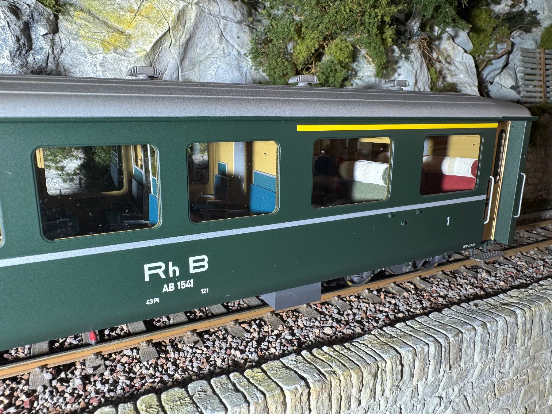 Modelleisenbahnen: Model Rail, Bernina- Wagen- Set, Om – Neu (gemäss Beschreibung) aus Krummenau von ferrotech 4