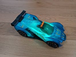 Voiture lumineuse et sonore ? bleue, avec bouton d?action