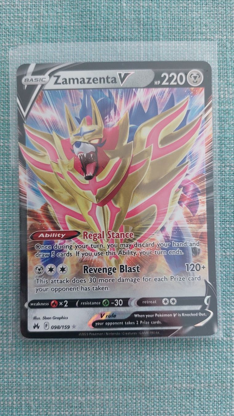 Pokémon Carte collezionabili: Zamazenta V Crown Zenith – Nuovo (secondo la descrizione) da Bellinzona venduto da Pagur