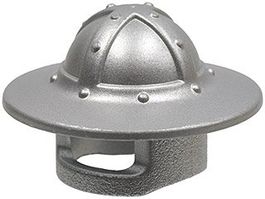 Lego Ritter Helm (flach Silber) 30273