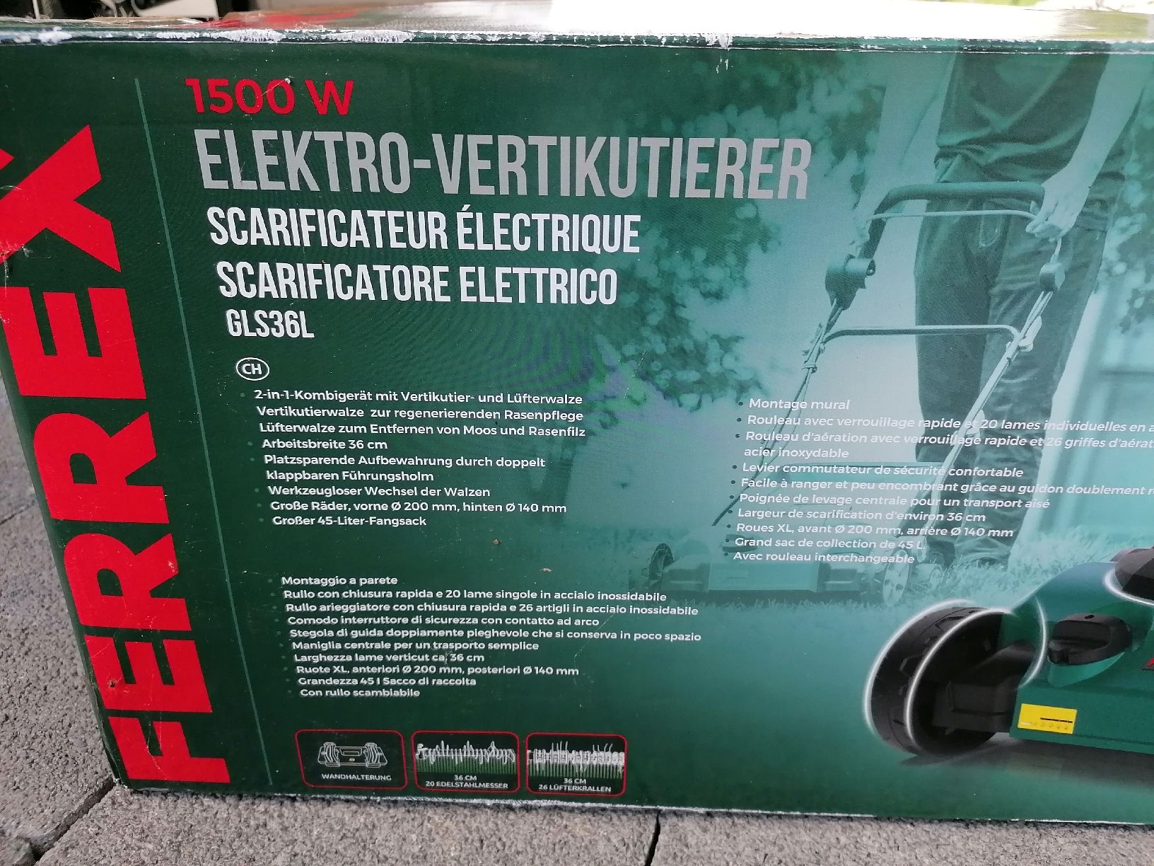 Appareils de traitement du sol: FERREX Elektro-Vertikutierer – D'occasion à Egolzwil par mobiledeluxe 4