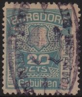 20 Cts. Fiskalmarke der Gemeinde BURGDORF