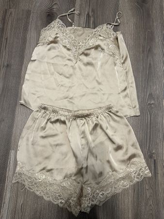 Pyjama Satin-Look Gold Gr. XS