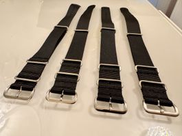 4x New 20mm Black Watch Straps - Stylish and Durable!