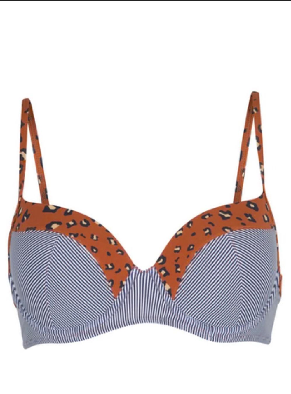 Costumi da bagno & Bikini: NEU! Schicker Bikini Grösse B80 gestreift mit Leo-Print – Nuovo e nell'imballaggio originale da Zürich venduto da cel_cw9k