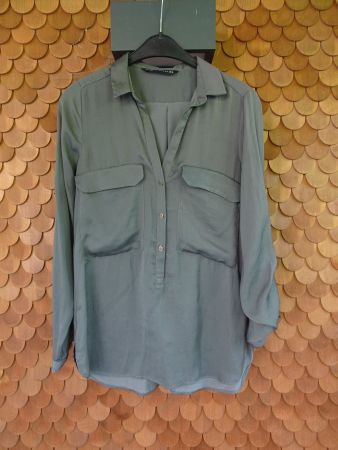 Graue Bluse von Zara Gr. S - 2407125