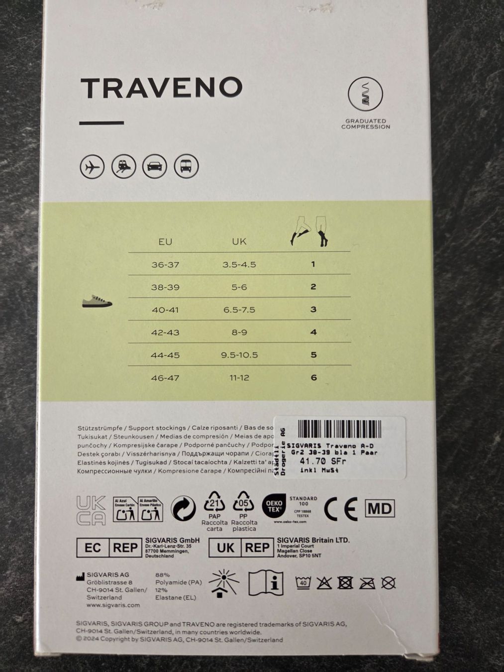 Calze: Stützstrumpf – Nuovo (secondo la descrizione) da Hergiswil LU venduto da famchr 1